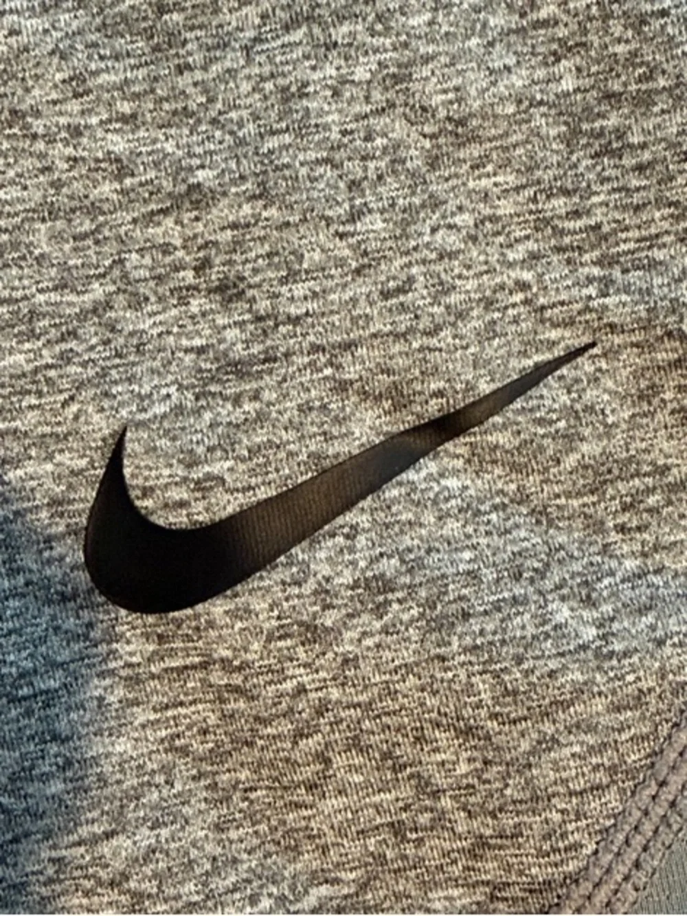 Nike Gray Pro Compression Shorts with Black Swoosh